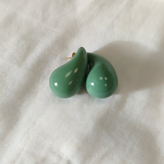 Pendientes Gota Verde