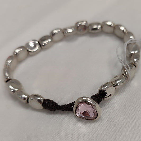 Pulsera metal joyita rosa