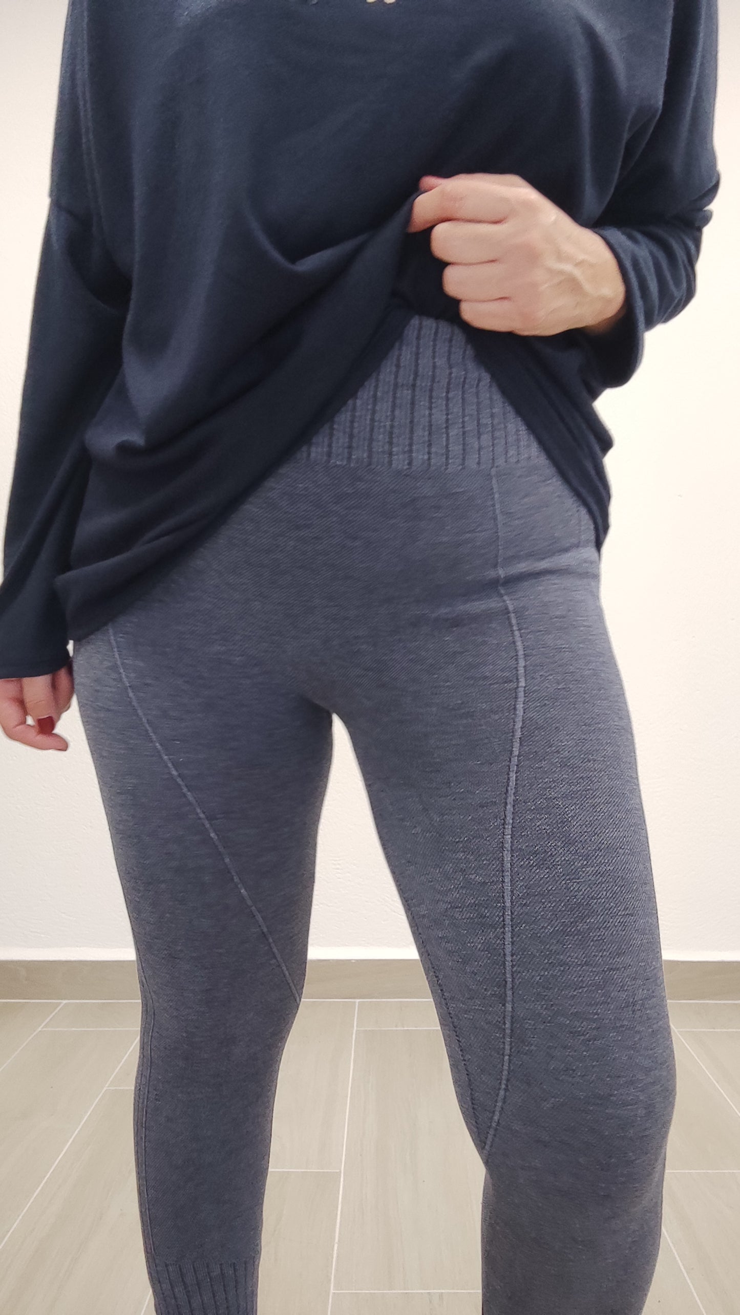 Leggins Canalé Azul Vaquero con pelito