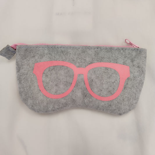 Funda gafas fieltro rosa