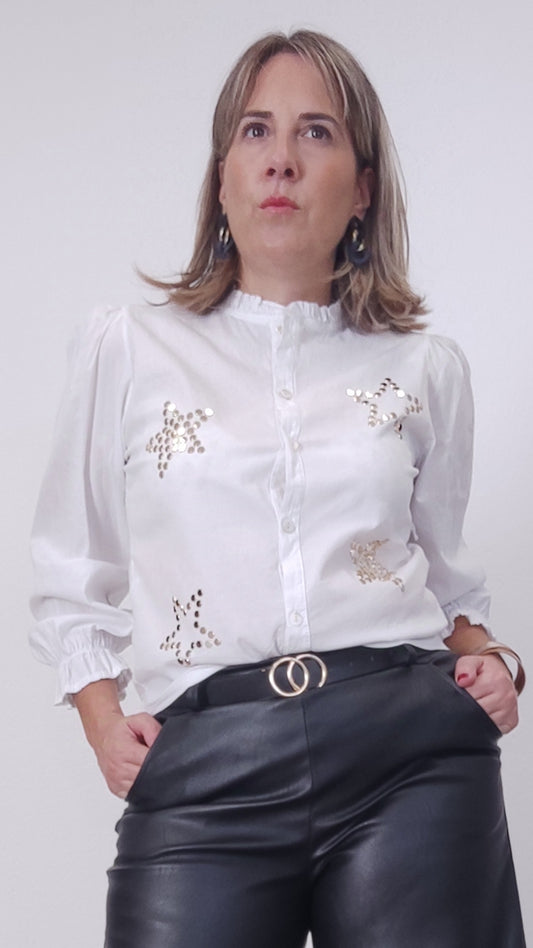 Camisa Tachuelas Estrella Dorada